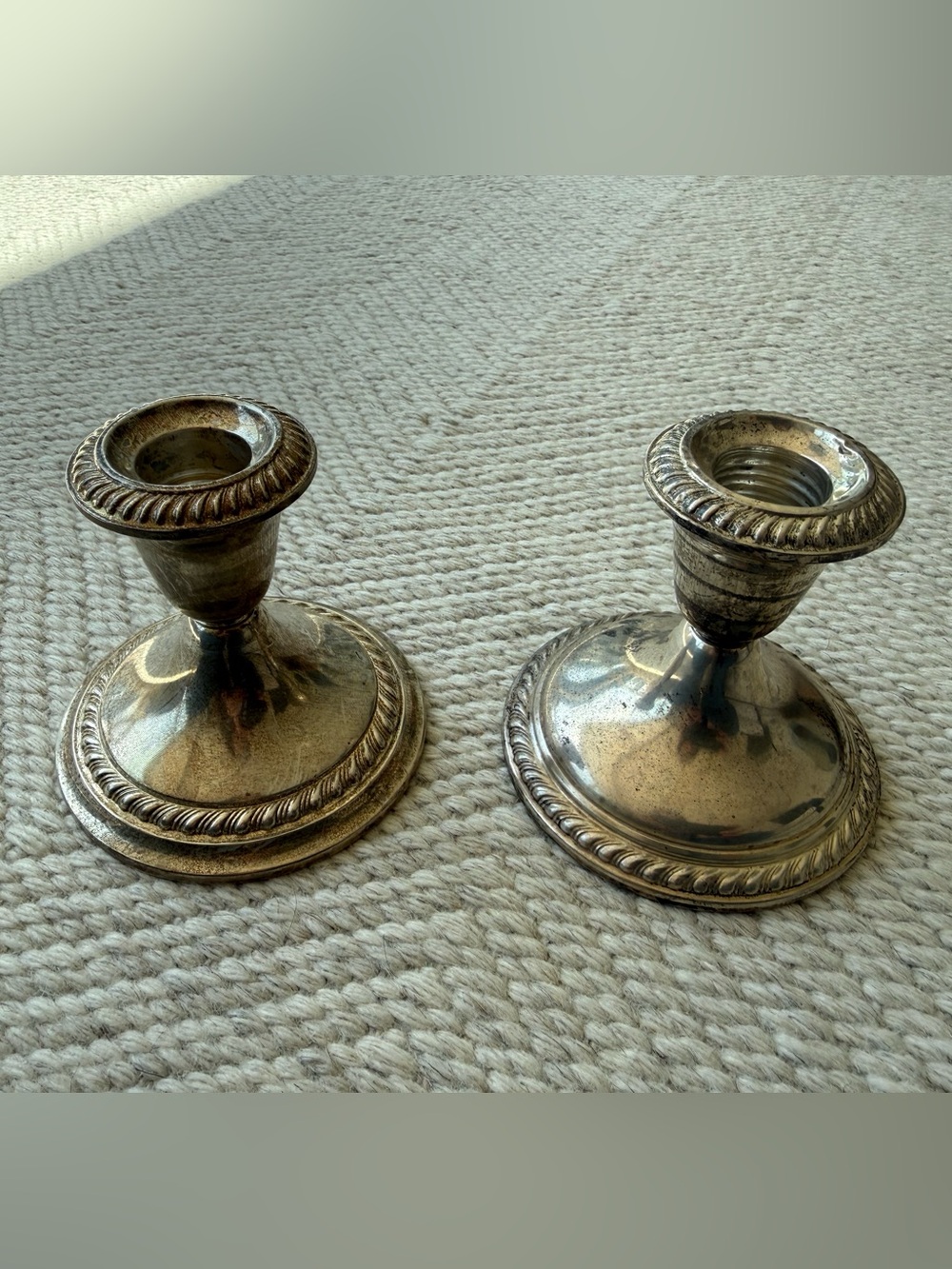 Vintage Gotham Sterling Silver Weighted Candle Stick Holders set of 2
